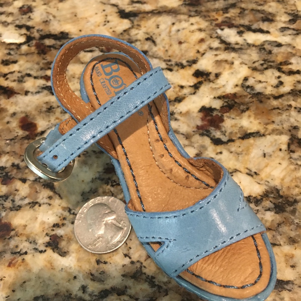 Born Blue Leather Mini Display Sandal